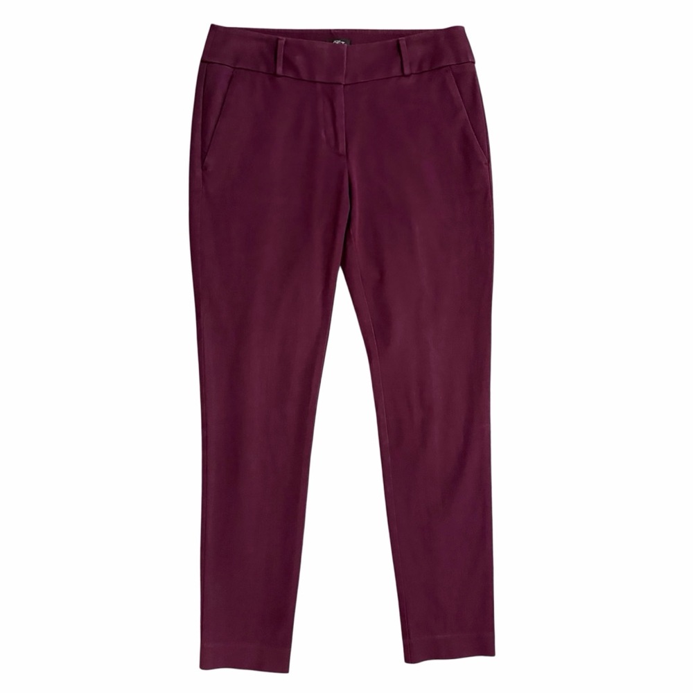 LOFT Julie Skinny Fit Ankle Pants in Plum - Picture 6 of 16